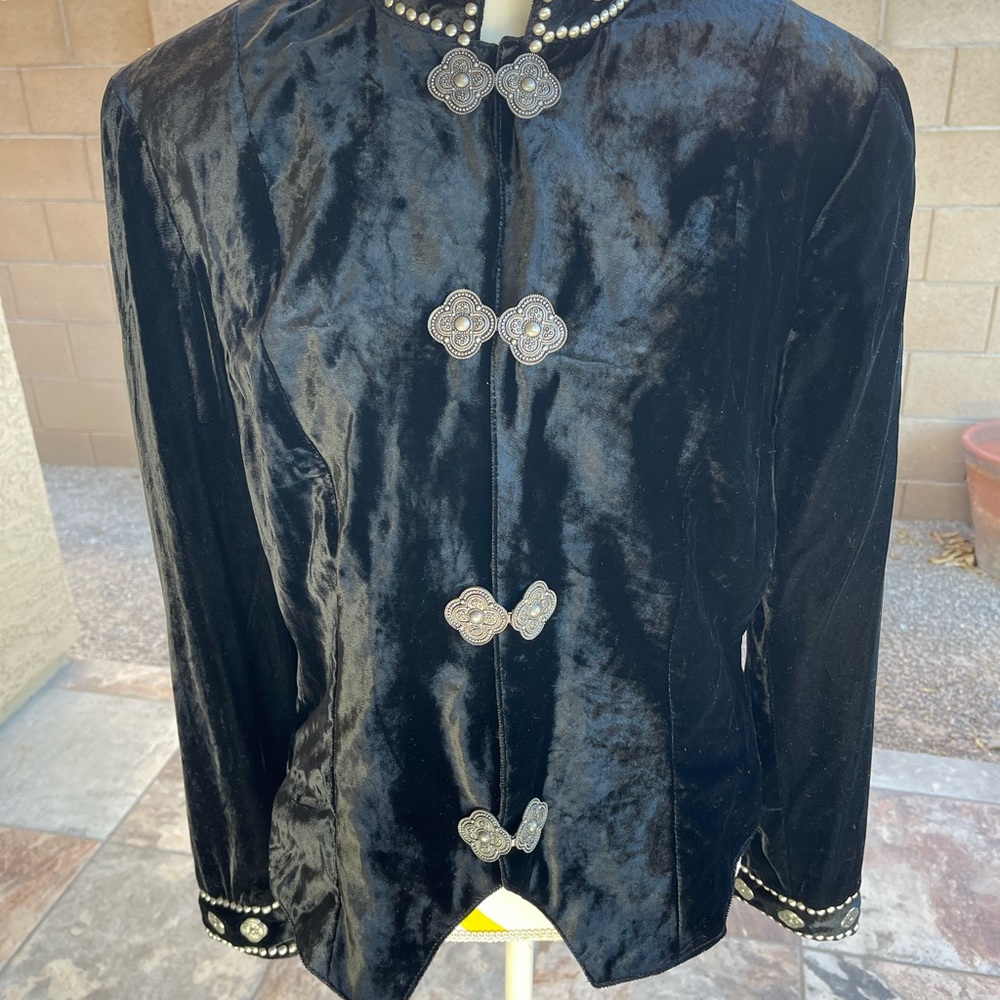 DOUBLE D RANCH Velvet Black Western Studded Jacket
